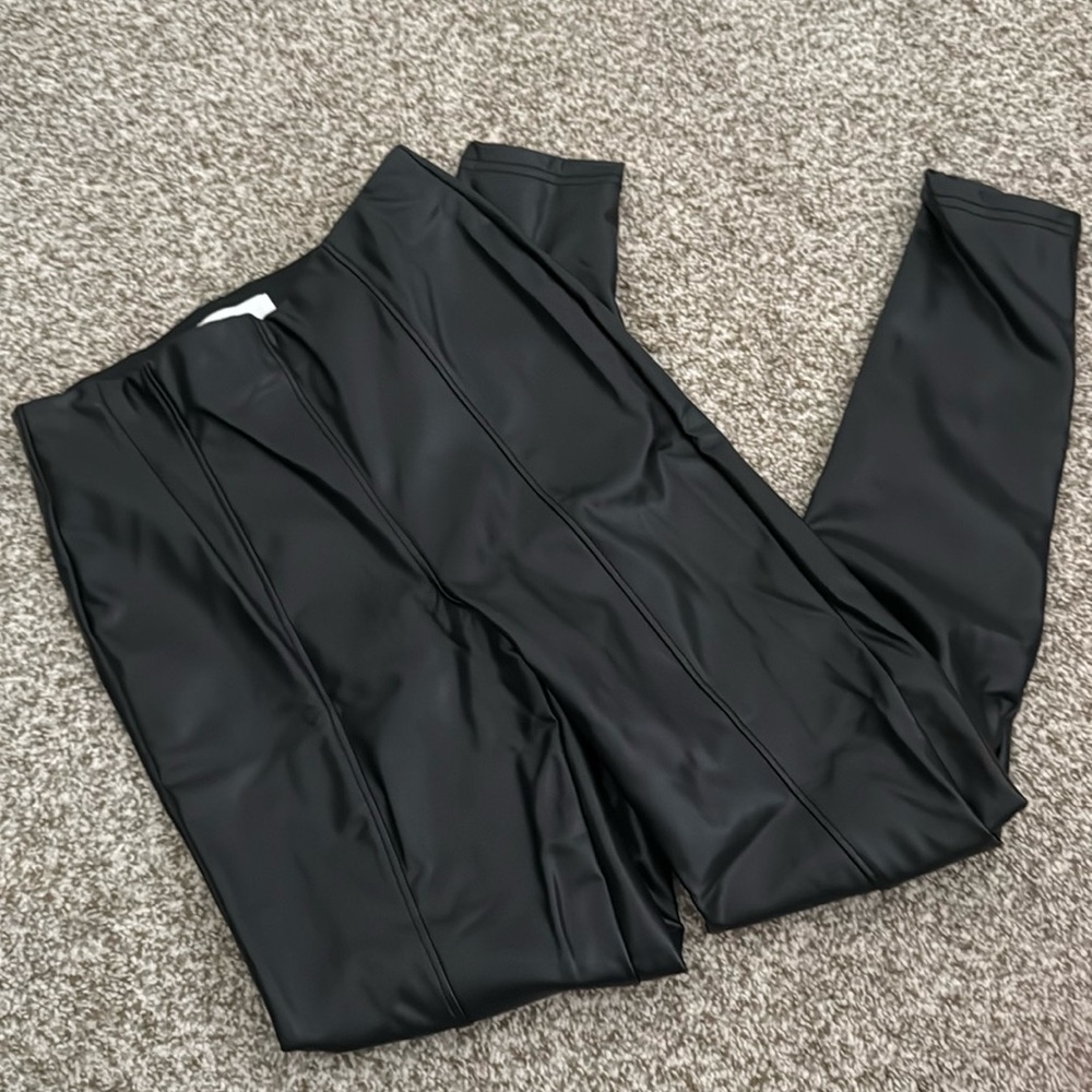 H&M skinny leather pants